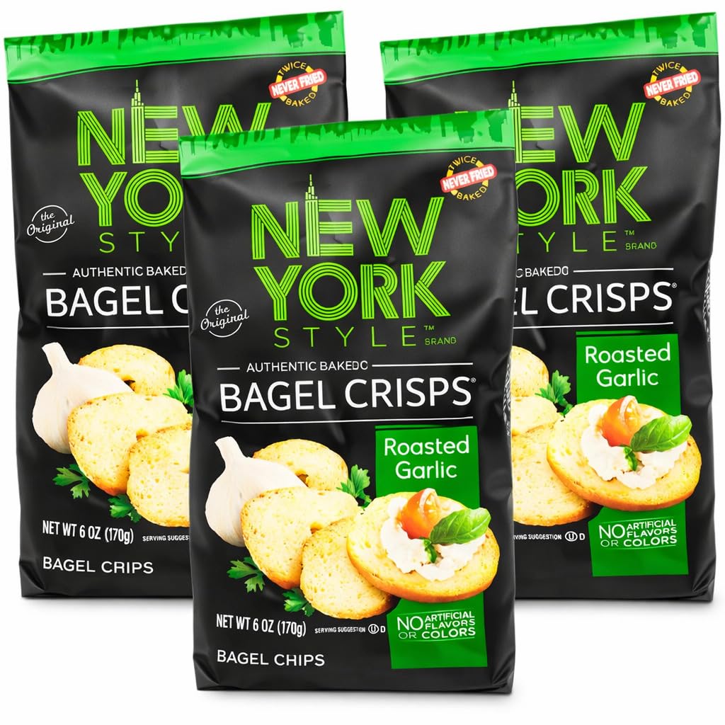 Product image of New York Style Garlic Bagel Crisps 7.2 oz 7.2 oz Pack of 3